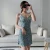 Import 2021 yiwu supplier two-piece leopard-print light summer dress for home wear sexy harness pajamas suit from China