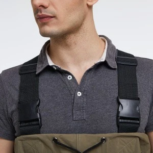210T 70D nylon PVC taslon quick buckle adjustable shoulder suspender custom made water pants chest fishing waders