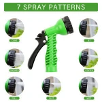 25-150FT Expandable Garden Hose Water Hose with 7 Function High Pressure Spray Nozzle  Flexible Hose with 3/4" plastic connector