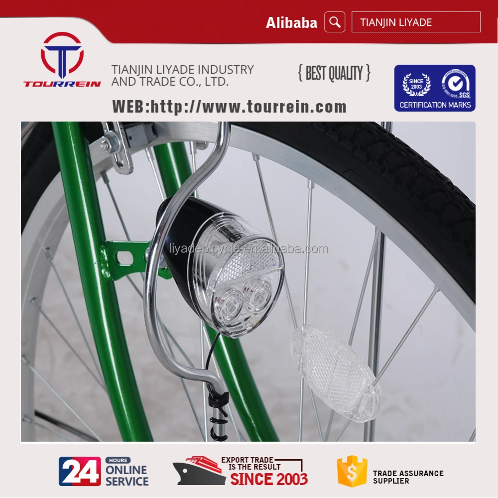 27 inch steel 6 speed dynamo LED light Japan city bike bicycle