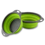2PCS Food grade folding collapsable bowls kitchen strainer Collapsible Colander