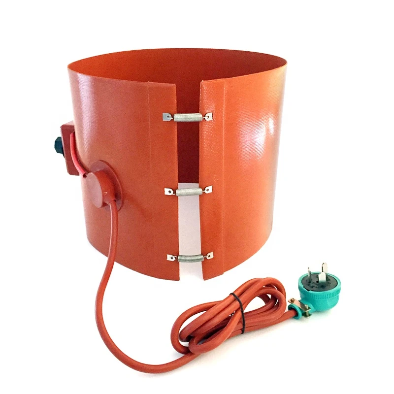 250x1740mm Flexible Silicone Rubber Pad Heater Oil Drum Heater with Dial Thermostat Controller