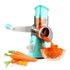 3 color Rotary Manual Vegetable Cutter Slicer Fruit Slicer Round Drum Rotary Cheese Grater