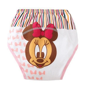 3 layers cute cartoon style children training pants printed pure cotton baby cloth diaper
