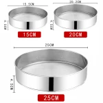 304 stainless steel cocoa powder sieve household practical soy milk juice filter sieve cake baking fine sieve