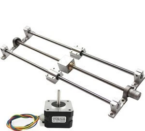 3D Printer guide rail sets T8 Lead screw length 350mm + linear shaft 8*350mm+KP08 SK8 SC8UU+ nut housing +coupling + step motor
