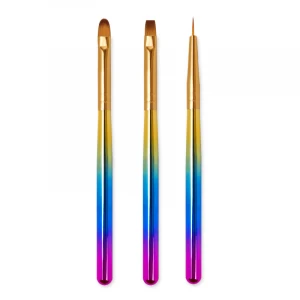 3PCS/SET Light Therapy Pen Set Color Painting Hook Flower Pen Light Therapy Gradient Nylon Painting Pen Set