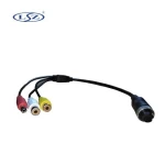 4 Pin Aviation Connector Car Rear View Camera Cable RCA AV DC Plug with Video Audio