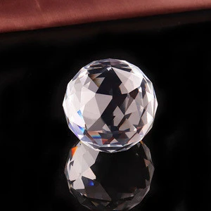 40 mm Quartz Crystal Glass Faceted Ball natural stones and minerals Feng Shui Crystals Balls Home Decoration Suncatcher