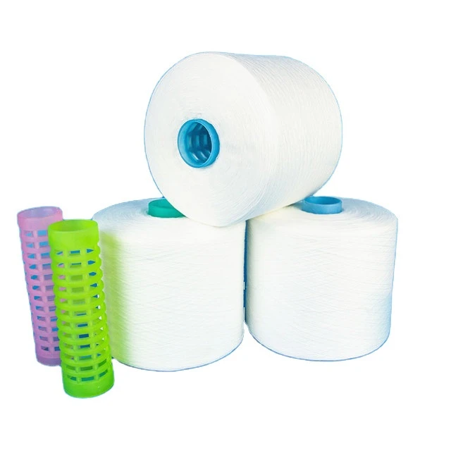 40/2 factory hot wholesale 100% plastic cone Spun Polyester sewing Thread