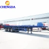40ft 60ft 30ton flat bed semi house container extendable flatbed trailer
