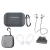 Import 5 In 1 Accessories Set Silicone Protective Case Cover for Airpods Pro with Carabiner/Strap/Watch Buckle/Earhooks/Bag from China