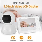 5 inch LCD screen Video IR Night Vision 1 Screen 4 Surveillance Camera  Security Camera Babysitter smart sock 2 Baby Monitor