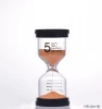 5 mins orange sand clock toy for kids 1 c logo printing colorful plastic hourglass sand timer