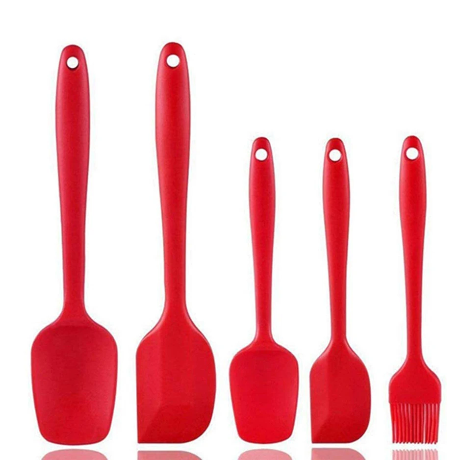 5 pieces  kitchen utensil baking tool  silicone spatula set