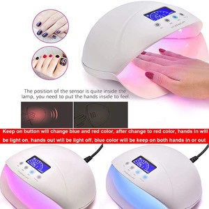 50w big size UV LED 2 in 1 Gel Light Nail Polish Dryer For Fingernail Toenail Manicure, Gel Nail Light Dryer