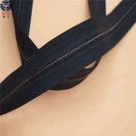 5#black nickel aluminium metal zipper for jeans by rolls