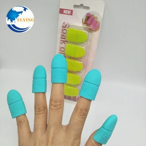 5pcs Nail Art Tips UV Gel Polish Remover Wrap Silicone Elastic Soak Off Cap Clip Manicure Cleaning Varnish Tool