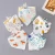 Import 5Pcs/pack Wholesale Cotton Soft Absorbent baby bandana drool bibs for baby feeding Baby cotton bibs from China