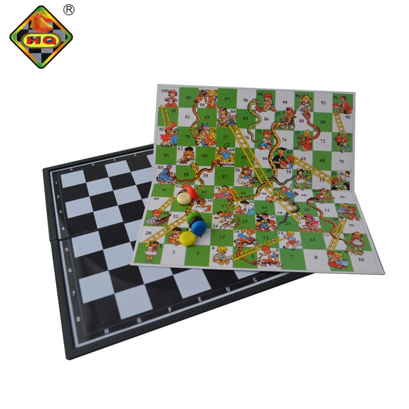 6 in 1 magnetic snake ludo game with chess game pieces