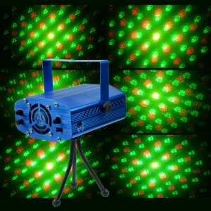 6 in 1 Mini Stage Laser Light Burst Party Light Prom Club KTV Christmas Red and Green Stage Light DJ Disco