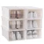 Import 6 PCS Clear Drop Front Big Stackable Plastic Box AJ Basketball Shoe Rack For Organizer Storage Large Nike Jordon Shoe High Heels from China