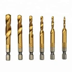 6 pcs Tapping Drill Bit Set Spiral Flute High Quality HSS Screw Tap