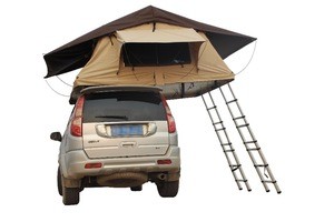 6+ Person Camping Fold Car Soft Roof Top Tent Chrome roof Rack For Sale