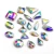 Import 6*10mm Rhombus Shape Iron on transfer Glass Foil Back Stone Crystal AB Rhinestone for Grown Decoration Textile Accessories from China