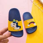 6872T newest cute bright color outdoor high quality 3D unicorn summer home unisex slippers for baby child