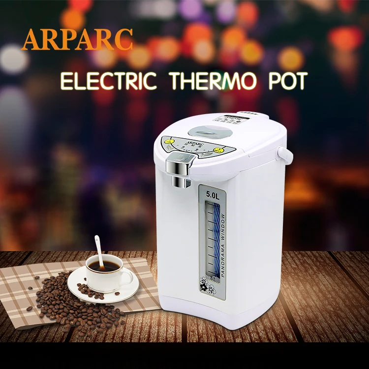 750-800W luxury thermos coffee pot factory supplying air pot thermos 5.0L family using water dispenser
