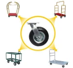 8 inch Pneumatic Rubber Swivel Plate Roller Caster Wheel for Luggage Trolley