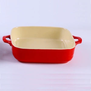8.5&quot;Square Baking Plate Ceramic Bakeware Chaozhou Ceramic Bakeware Sets