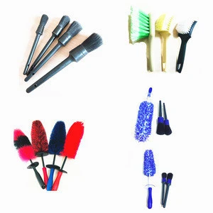 9 inch short pp handle auto detailing brush for cleaning car tyre wheel tool with nylon hair