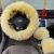Accessories  and gear cover steering wheel cover leather fluffy black and red steering wheel cover