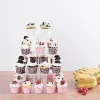 Acrylic Clear 4 Tier Cake and Pastry Tower Stand Wedding Cake Dessert Display Square
