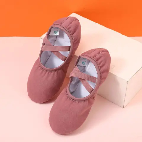 Adult Split Sole Canvas Ballet Slipper Shoes