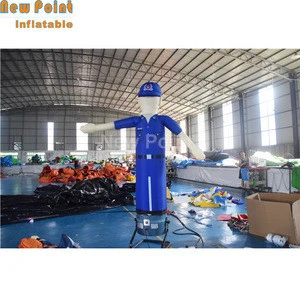 Advertising inflatables 2.5m Inflatable Police Tube Man, Air Wavers inflatable air dancer waving policeman