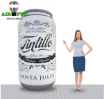 Advertising rooftop inflatables bottle balloons / inflatable can drink beer can balloon for event