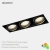 Import aluminium white frame ceiling install led grille spot light big recessed led spotlights from China