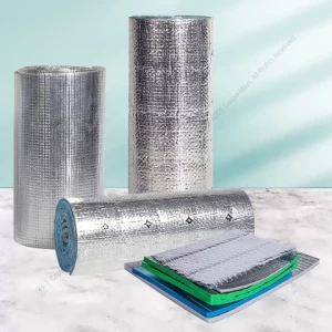 Aluminum Heat Resistant Foam Sheet custom thickness Aluminum Foil with EPE Foam Insulation Material