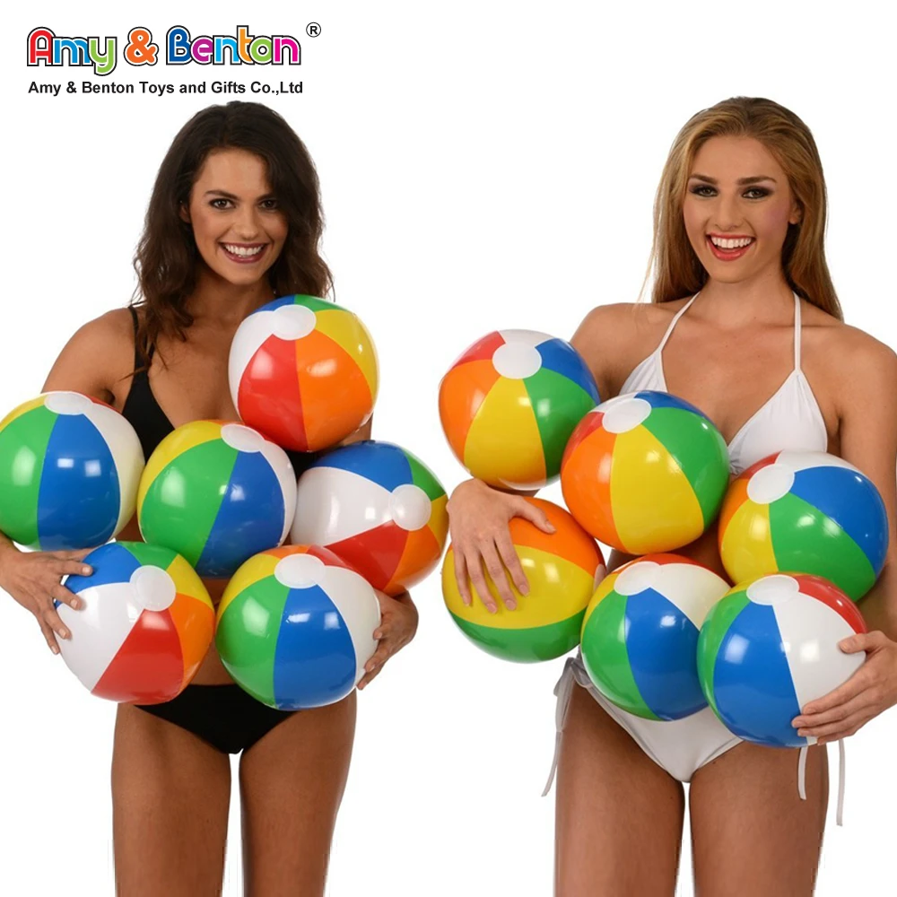 Amazon 12 Pack Pool Toys Rainbow Color Inflatable Beach Ball