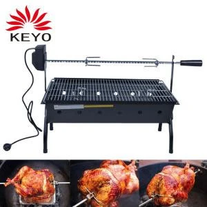 Amazon Black Outdoor Brazilian Electric Machine Barbecue Charcoal Rotating BBq Grill