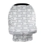 Amazon Hot Sales 100% Polyester Designer Stretchy Car Seat Cover Baby Breastfeeding Nursing Cover