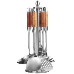 Amazon Stainless steel 304 kitchenware Rosewood Wooden Handle  kitchen utensils