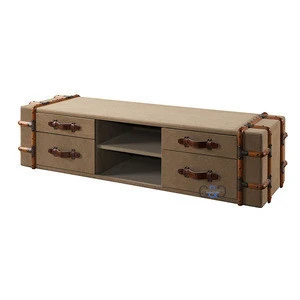 American country style classic full canvas retro storage truck TV stand with drawer
