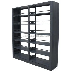 American University Library Furniture Book Store Shelves 6 Tiers Metal Book Store Rack Double sided Book Shelving