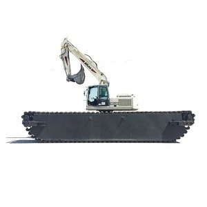 Amphibious Dredgers with floating pontoon undercarriage