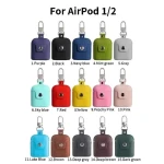 Anti-fall earphone PU Leather Cover Case Bag  for Wireless Earphone with Hook  Keychain Vintage Cover for AirPods 3 pro