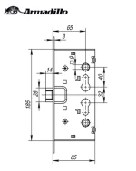 Anti-Fire ANTI-PANIC Fire rated Door Lock Body